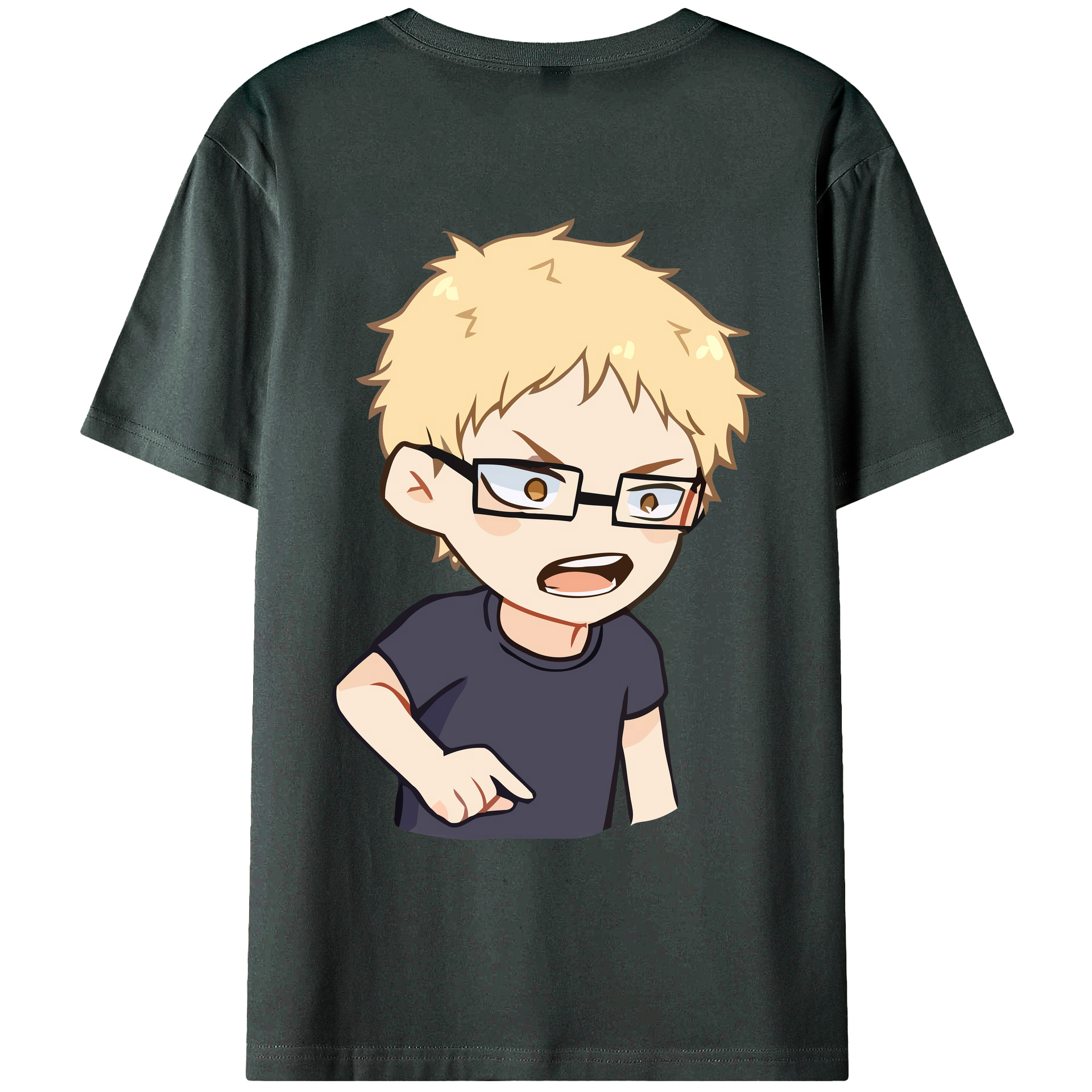 （画像用） ハイキュー!! Haikyu!! 綿100％ メンズ半袖Tシャツ（バックプリント） 通気性